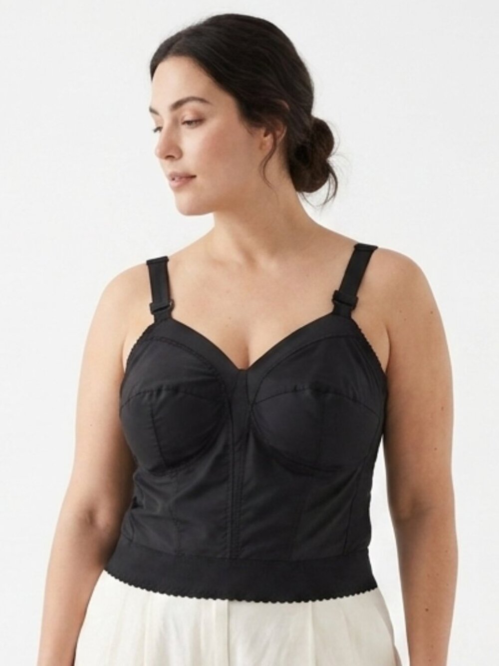 Exquisite Form Bustier Tank Top Black Goth Grunge Whimsigoth Ribcage 38D